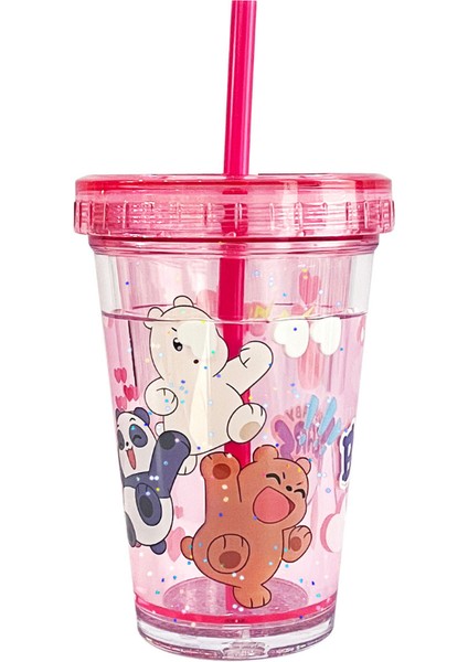 We Baby Bears Lisanslı Pipetli Sulu Plastik Şişe 320 ml
