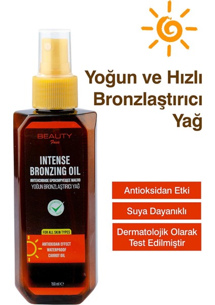Face Yoğun Bronzalaştırıcı Güneş Yağı 150 ml