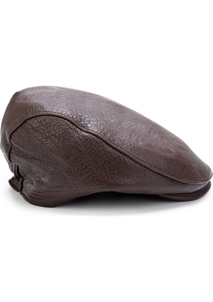 Erkek Hakiki Deri Kahverengi Şapka 524 1106 Lndn Spk SK23/24 Kahve Jumbo