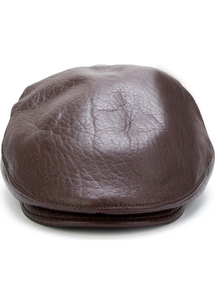 Erkek Hakiki Deri Kahverengi Şapka 524 1106 Lndn Spk SK23/24 Kahve Jumbo modelleri