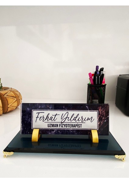 Uv Baskılı Masa Isimliği, Büro Ofis Makam Hediyesi, Masaüstü Isimlik fiyatları