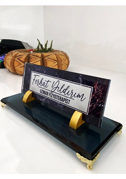 Uv Baskılı Masa Isimliği, Büro Ofis Makam Hediyesi, Masaüstü Isimlik modelleri