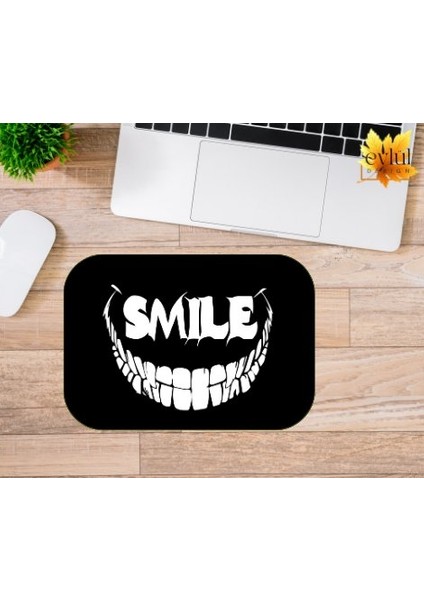Joker Smile Baskılı Özel Tasarım Dikdörtgen Kaydırmaz Mousepad