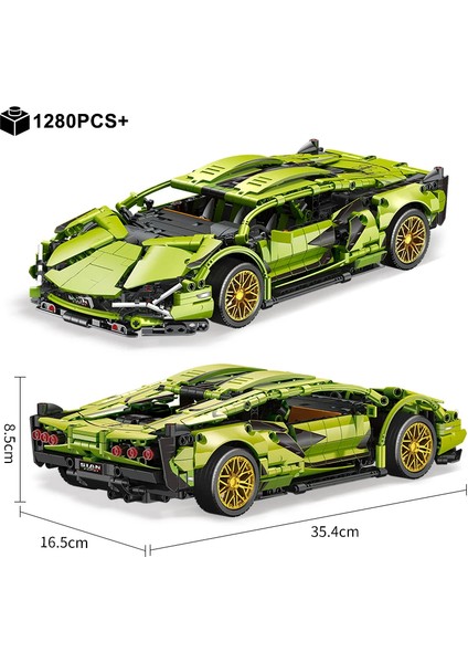 1:14 Yarış Yapı Taşları Klasik Monte Oyuncak Spor Araba Modeli Çocuk Erkek Hediye (Yurt Dışından)