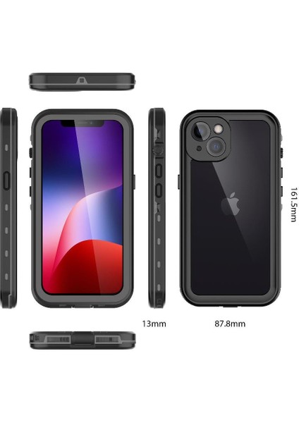 Iphone 13 Için 12FT Askeri Darbeye Dayanıklı Ekran Koruyucu IP68 Tam Telefon Kılıfı (Yurt Dışından)