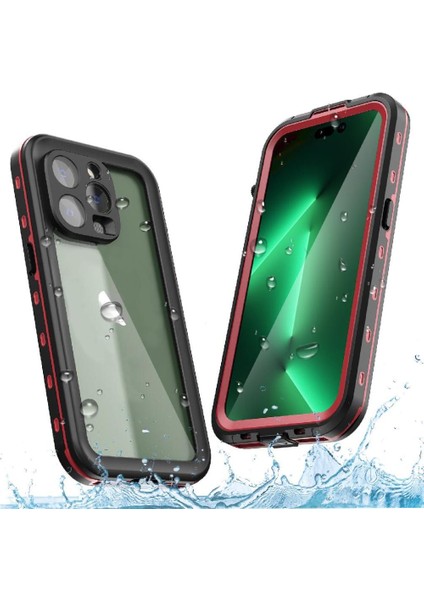 Iphone 14 Için Pro 12FT Askeri Darbeye Su Geçirmez Dahili Ekran Telefon Kılıfı (Yurt Dışından)