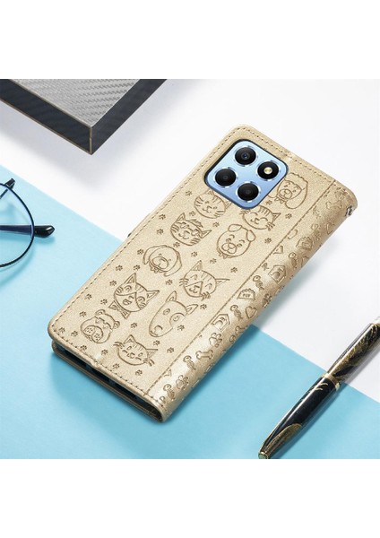 Huawei Onur X8 5g Karikatür Hayvanlar Için Deri Kısa Telefon Kılıfı (Yurt Dışından) indirimleri