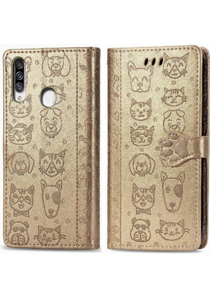 Samsung Galaxy A20S Için Kısa Kayış Karikatür Telefon Kılıfı (Yurt Dışından)