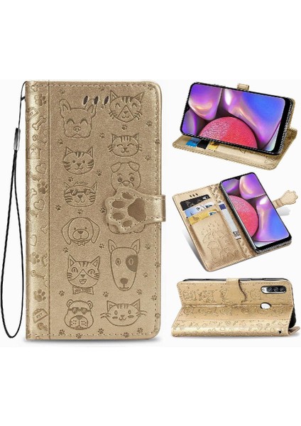 Samsung Galaxy A20S Için Kısa Kayış Karikatür Telefon Kılıfı (Yurt Dışından) fiyatları