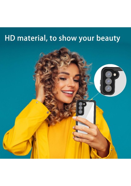 Samsung Galaxy S23 Ekran Koruyucu Su Geçirmez Dahili 12FT IP68 Telefon Kılıfı (Yurt Dışından) modelleri