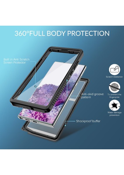 Samsung Galaxy S23 Ultra IP68 Su Geçirmez Tam 12FT Askeri In Telefon Kılıfı (Yurt Dışından) indirimleri