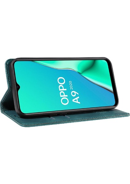 Oppo A9 2020/A5 2020 Pu Deri Koruyucu Manyetik Folio Cüzdan Telefon Kılıfı (Yurt Dışından)