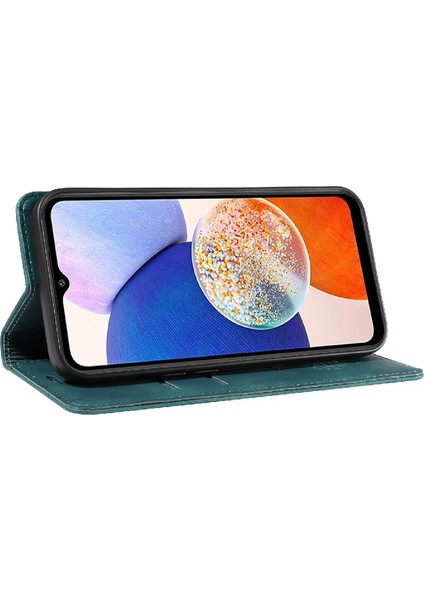 Samsung Galaxy M22 Için 4G/M32 4g Manyetik Pu Deri Koruyucu Folio Telefon Kılıfı (Yurt Dışından)