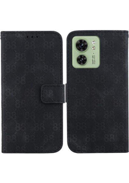 Motorola Kenar 40 Kickstand Pu Deri Cüzdan Kartı 8 Için Telefon Kılıfı (Yurt Dışından)
