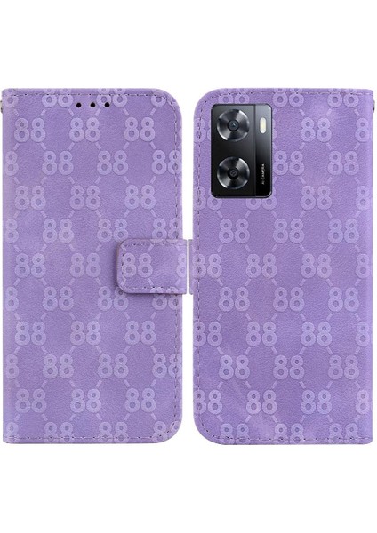 Oppo A57 5g Için /A77 5g Cüzdan Pu Deri Çift 8 Kart Telefon Kılıfı (Yurt Dışından)
