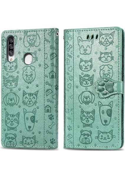 Samsung Galaxy A20S Için Kısa Kayış Karikatür Telefon Kılıfı (Yurt Dışından)