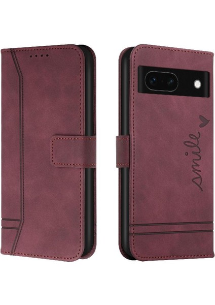 Google Piksel 8A Manyetik Kapatma Kart Yuvaları Flip Pu Için Telefon Kılıfı (Yurt Dışından)