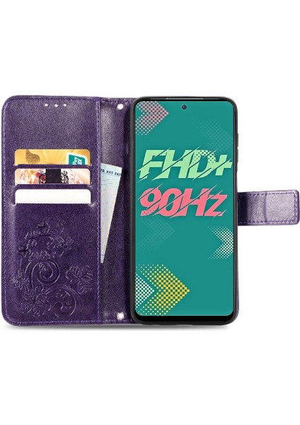 Infinix Sıcak 11S Flip Dört Yapraklı Yonca Zarif Iş Için Telefon Kılıfı (Yurt Dışından)