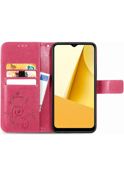 Vivo Y16 Flip Için Zarif Iş Kısa Kayış Deri Telefon Kılıfı (Yurt Dışından)
