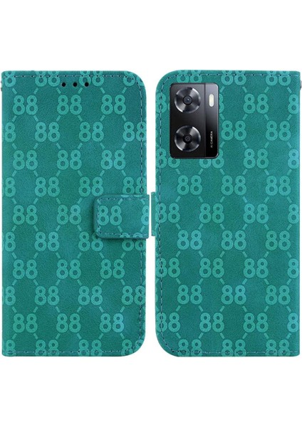 Oppo A57 5g Için /A77 5g Cüzdan Pu Deri Çift 8 Kart Telefon Kılıfı (Yurt Dışından)