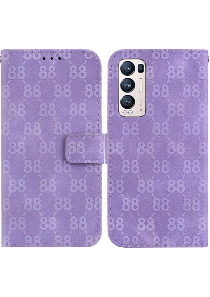 Oppo Phone 5 Pro Artı Cüzdan Için Çift 8 Kabartmalı Pu Kart Telefon Kılıfı (Yurt Dışından)