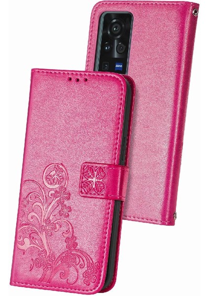 Vivo X60 Pro Dört Yapraklı Yonca Kısa Kayış Flip Için Zarif Telefon Kılıfı (Yurt Dışından) fırsatları