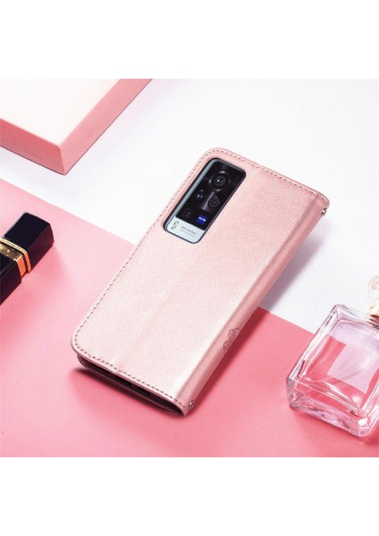 Vivo X60 Pro Dört Yapraklı Yonca Kısa Kayış Flip Için Zarif Telefon Kılıfı (Yurt Dışından) fırsatları