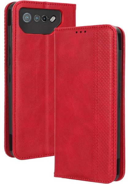 Asus Rog Telefon 7 Pu Deri Manyetik Kapatma Cüzdan Için Telefon Kılıfı (Yurt Dışından)