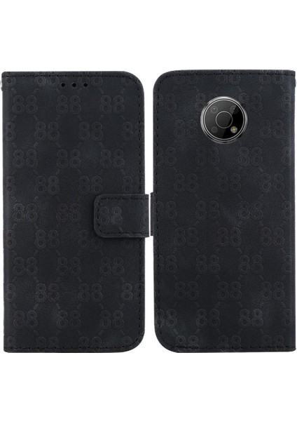 Nokia G300 Için Kart Tutucu Cüzdan Kickstand Çift 8 Pu Telefon Kılıfı (Yurt Dışından)