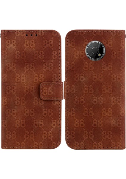 Nokia G300 Için Kart Tutucu Cüzdan Kickstand Çift 8 Pu Telefon Kılıfı (Yurt Dışından)