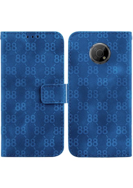 Nokia G300 Için Kart Tutucu Cüzdan Kickstand Çift 8 Pu Telefon Kılıfı (Yurt Dışından)