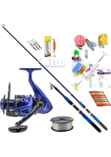 Mavi Remixon Makine 210 Kamış Olta Seti