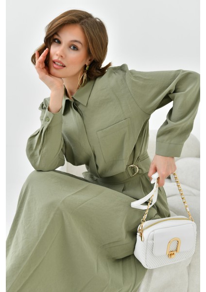 Kadın Modal Etekli Takım Haki 30714