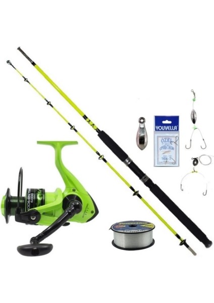 Remixon Makine ( 150M. Misinası Sarılı ) 130 Cm. Tekne Kamışı Seti