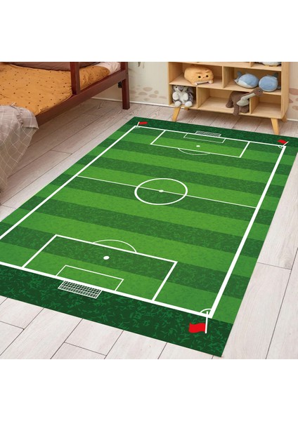 Futbol Sahası Desenli Dijital Baskılı Halı Kaydırmaz Tabanlı Yıkanabilir Çocuk Odası Halısı fiyatları