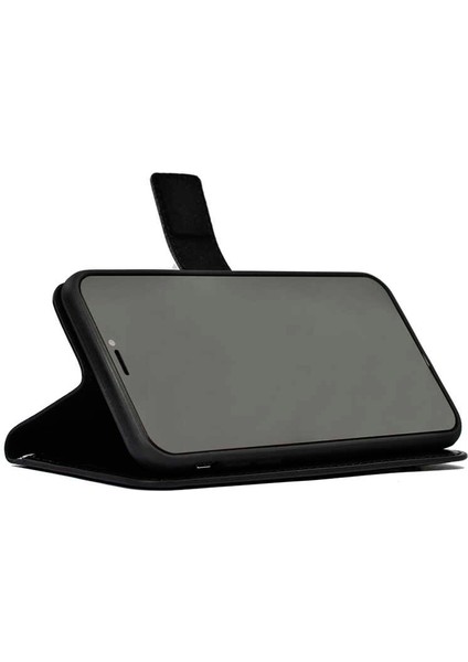 Case 4u Xiaomi Redmi Note 12 Pro 5g Kılıf Tam Koruma Stand Olabilen Cüzdanlı Kar Deluxe Kapak Siyah