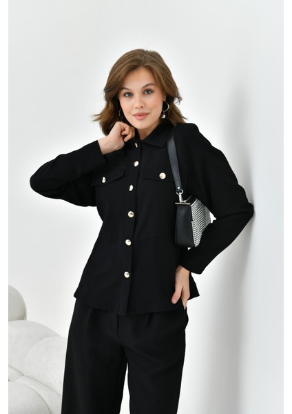 Kadın Pantolonlu Takım Siyah 30727 modelleri