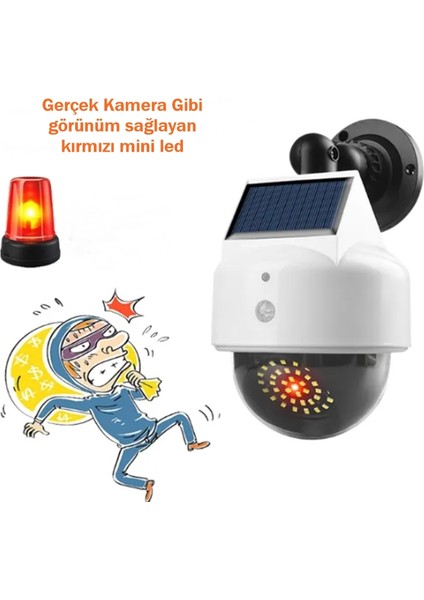 JX-5116 Sahte Kamera Görünümlü Kumandalı Güneş Enerjili Solar Lamba 3mod Kumandalı Sensörlü Solar Lamba fırsatları