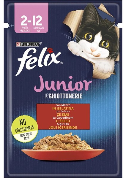 Pouch Sığır Etli Yavru Kedi Maması 85GR x 26 Adet