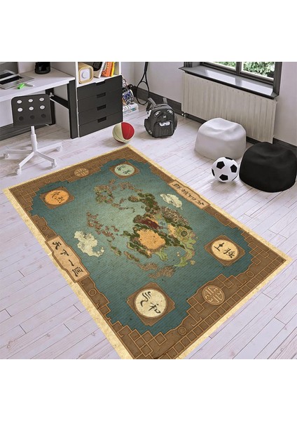 Avatar Son Hava Bükücü Desenli Dijital Baskılı Halı Kaydırmaz Tabanlı Yıkanabilir Halı fiyatları