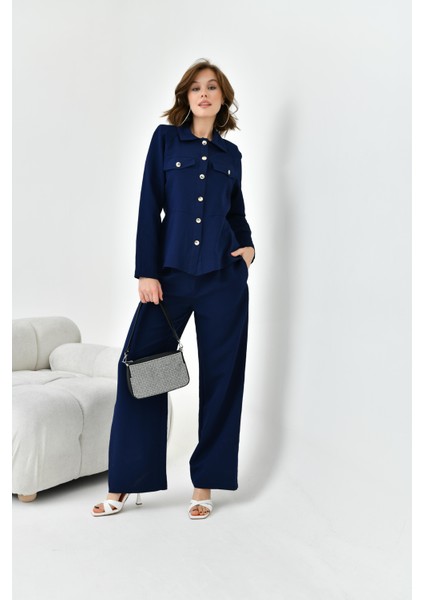 Kadın Pantolonlu Takım Lacivert 30727 fiyatları
