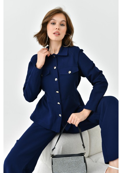 Kadın Pantolonlu Takım Lacivert 30727 fırsatları