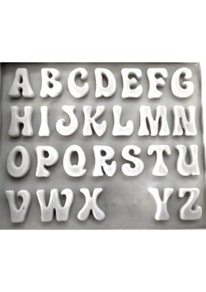 Tombul Harf Alfabe Harfler Seti, 2 Silikon Kalıp Seti, K-791 K-792