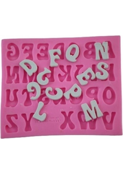 Tombul Harf Alfabe Harfler Seti, 2 Silikon Kalıp Seti, K-791 K-792