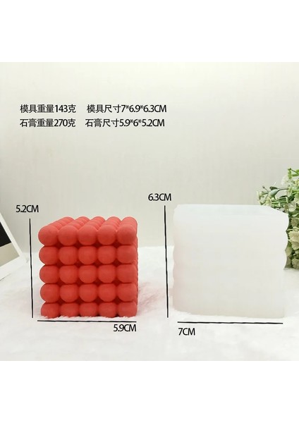 Ordu Yeşili Tarzı 3D Düzensiz Kabarcık Roman Tarzı Silikon Mum Kalıp Sütun Cuboid Yapma Balmumu Alçı Yapıt Küp Uv Epoksi Reçine Sabun Kalıpları (Yurt Dışından)