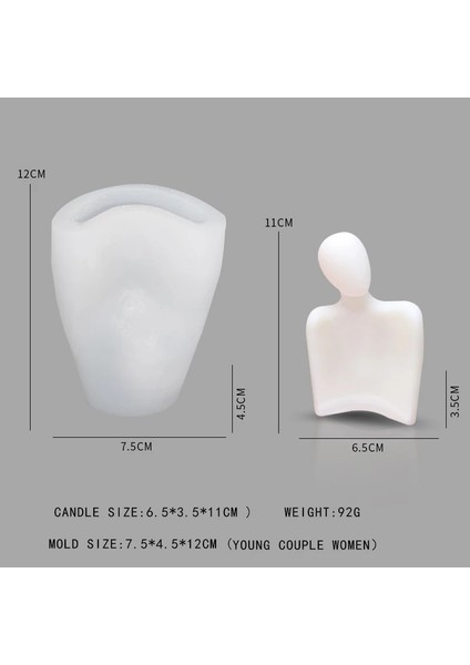 RS1-1265 Stili Portre Aromaterapi Mum Kalıpları Mum Yapımı Için Sabun Silikon Kalıp Insan Vücudu Silikon Kalıp Dıy Mum Aracı Kil Kalıp (Yurt Dışından)