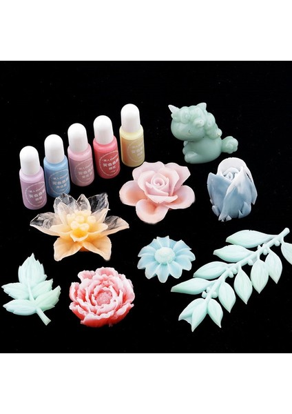 O Tarzı 2 Adet Macaron Renkli Epoksi Uv Reçine Boyama Boyası Sıvı Epoksi Pigment Reçine Renklendirici Solma DIRENCI10ML Dıy Sabun Mum Pigment (Yurt Dışından)
