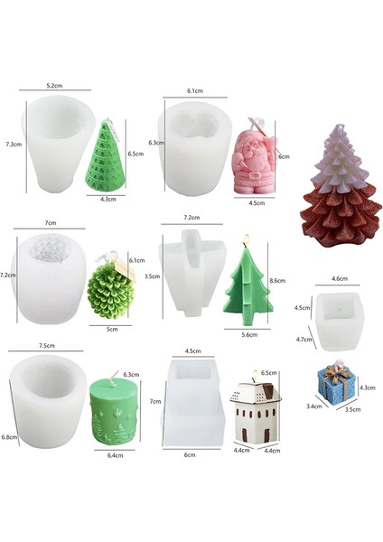 Haicheng Shop Çam Kozalakları Yeni Stil 2021 Yeni 3D Noel Ağacı Mum Sabun Yapımı Kalıp Mutfak Gereçleri Silikon Kek Çikolata Pişirme Kalıbı Pişirme Kalıp Aracı El Sanatları (Yurt Dışından)