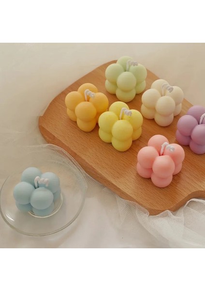 B Tarzı Yeni Dıy Mumlar Kalıp Balmumu Mumlar Kalıp Aromaterapi Alçı Mum 3D Silikon Kalıp El Yapımı Soya Küpü Sabun Kalıpları (Yurt Dışından) fırsatları