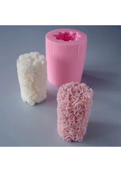 3D Gül Çiçek Silindir Silikon Mum Kalıpları Dıy Sabun Kalıpları Formu Mum Yapımı Araçları Reçine El Sanatları Fondan Kek Dekorasyon Kalıbı (Yurt Dışından) modelleri